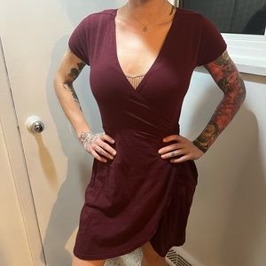 PACT organic cotton causal wrap dress